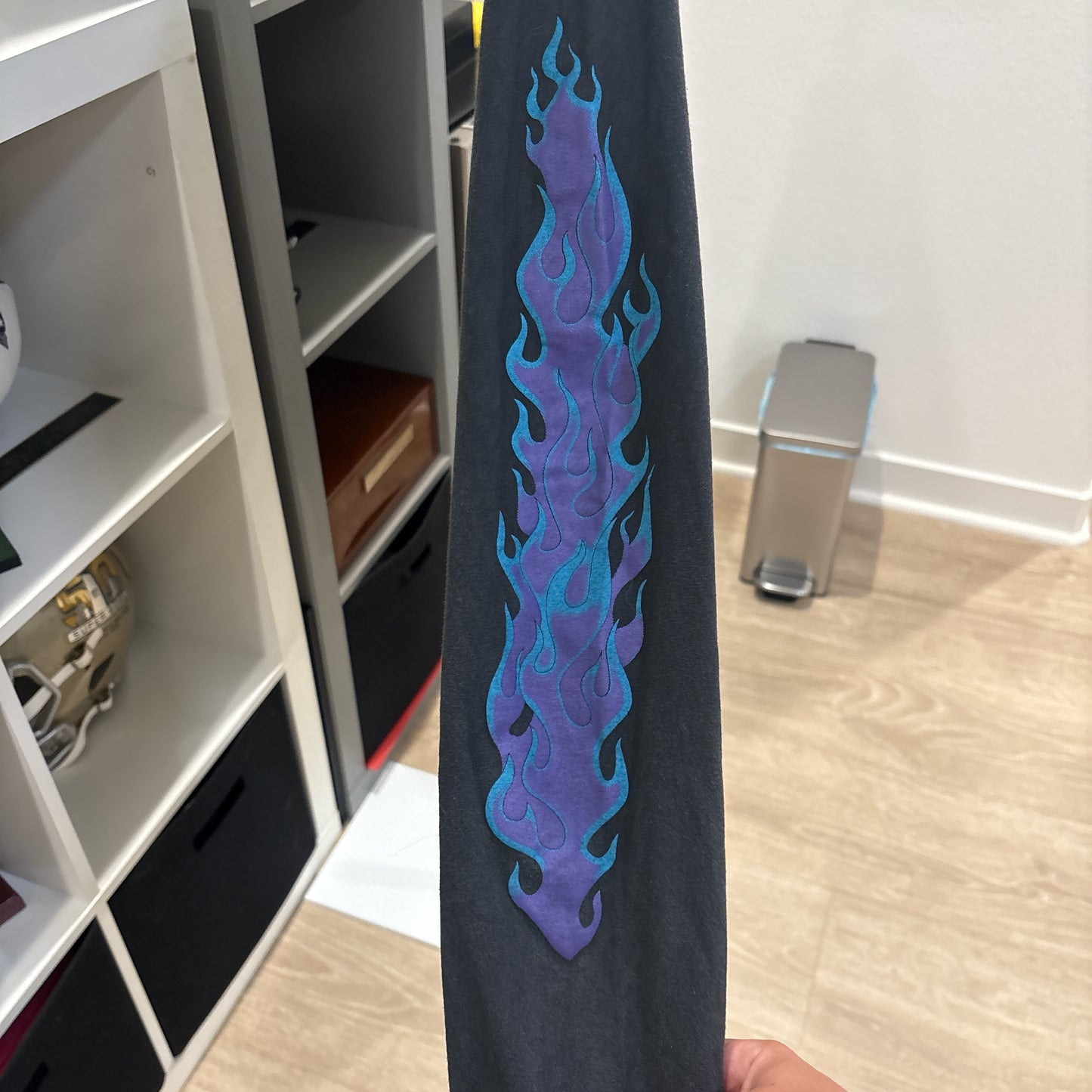 VTG BOOT Purple Chrome Flame Harley LS Tee
