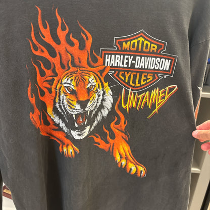VTG Boot Harley Davidson Untamed Tiger LS Tee